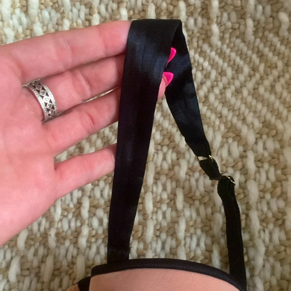 Auden Corset Cage Style Bra/Crop Top w/ Satin Ribbon Straps - Picture 3 of 4